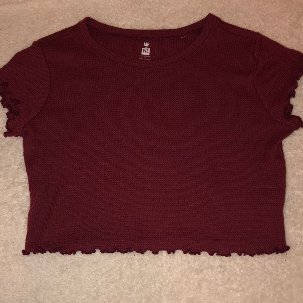 Maroon crop top